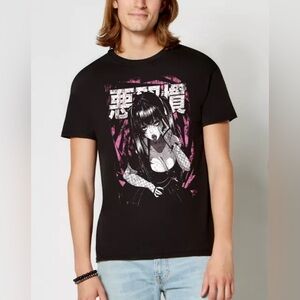 Bad Habit Anime Rocker Chick Unisex Graphic Tee Sz M